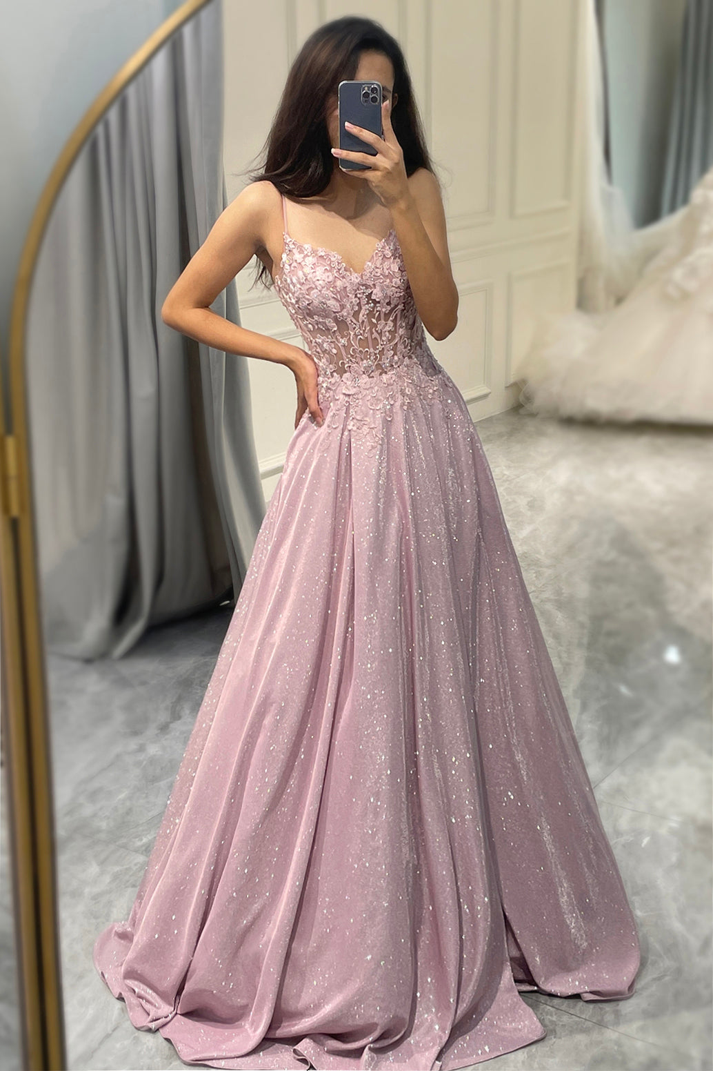 Goldie | Women’s Formal Wedding Guest Dress with Floral Embroidery