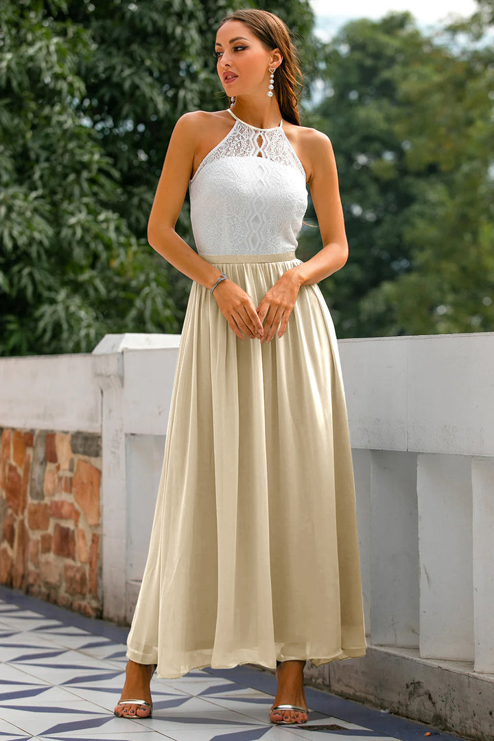 Katelyn | Women's Halter Wedding Guest Maxi Dress