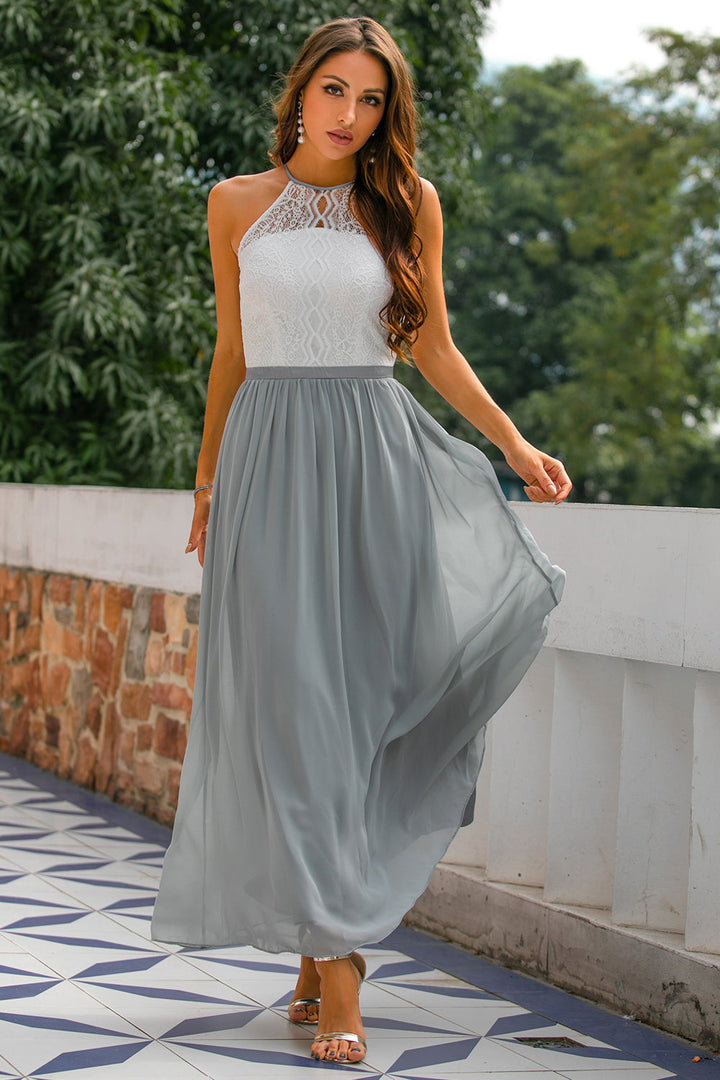 Katelyn | Women's Halter Wedding Guest Maxi Dress