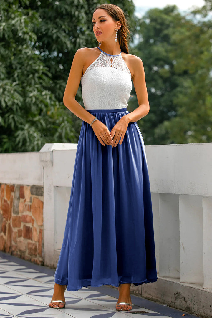 Katelyn | Women's Halter Wedding Guest Maxi Dress