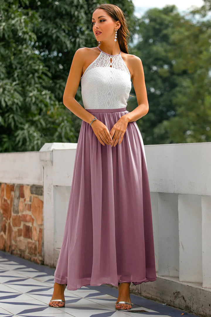 Katelyn | Women's Halter Wedding Guest Maxi Dress