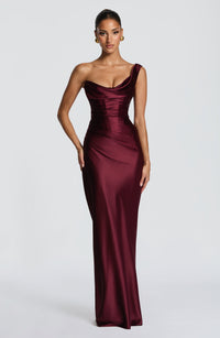 Faith | Women's One Shoulder Satin Evening Dress