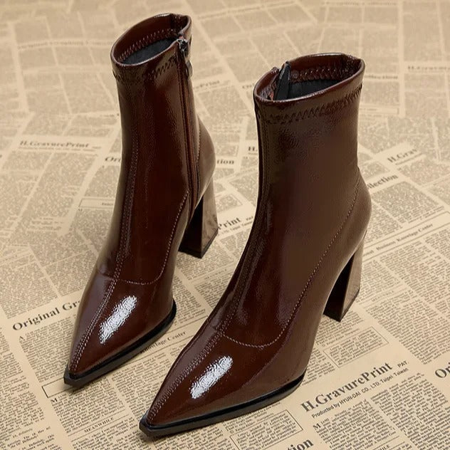 Helena | Women’s Minimal Pointed Ankle Boots